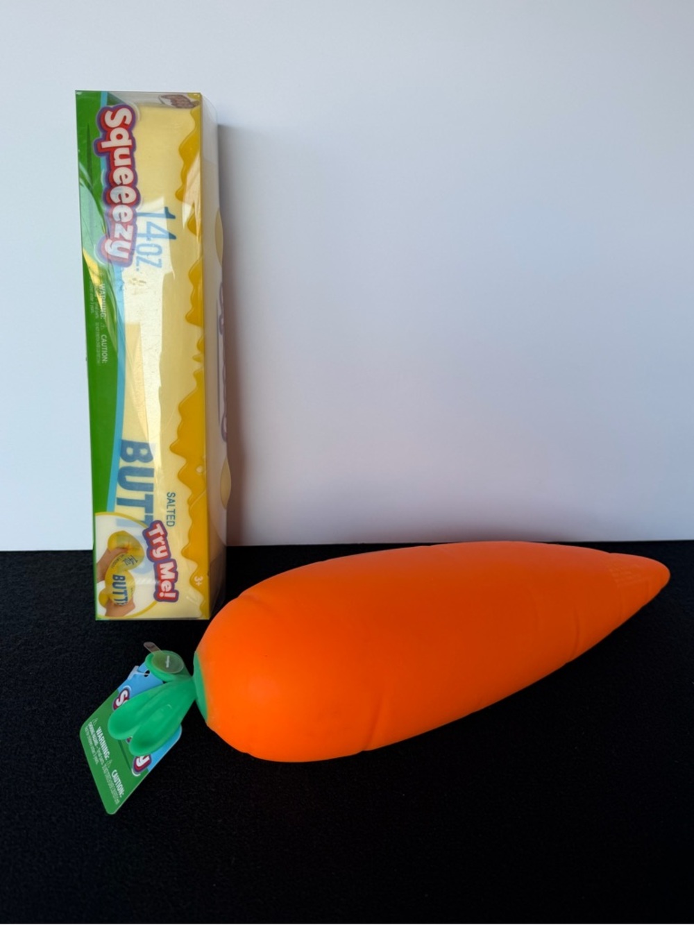 JUMBO Butter Squeezy and JUMBO Carrot Squeezy Sensory Toy